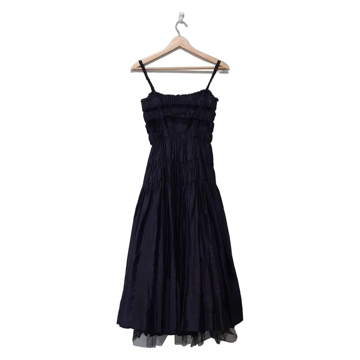 Molly Goddard モリーゴダード ワンピース サイズIT 38 レディース ネイビー キャミワンピ マキシ丈
