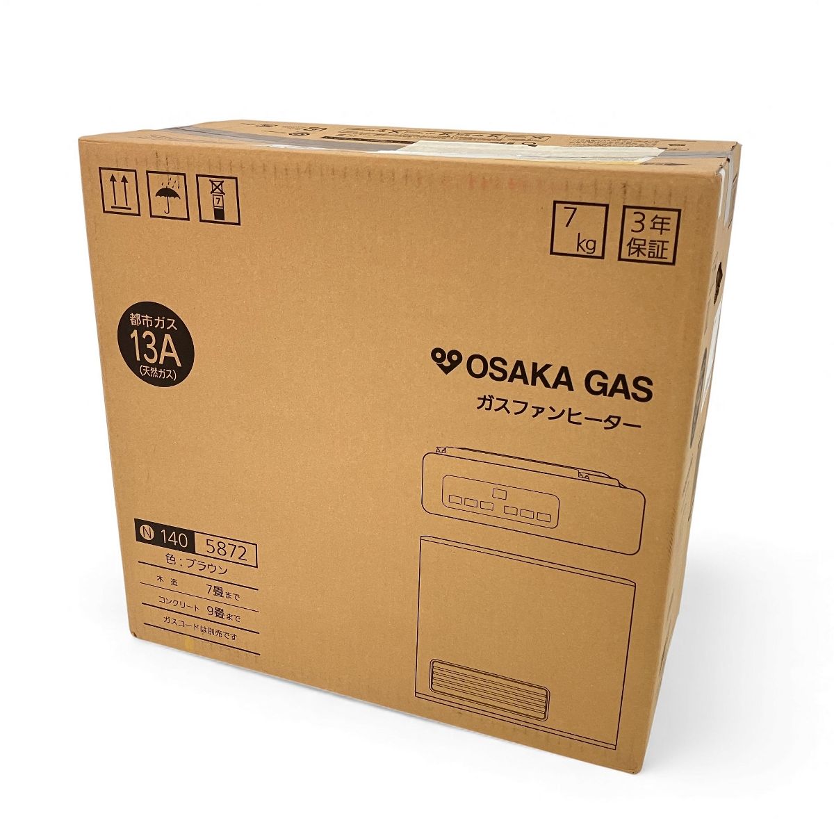 大阪ガス N 140-5872 都市ガス 13 A 木造7畳 コンクリート11畳 ブラウン 暖房器具