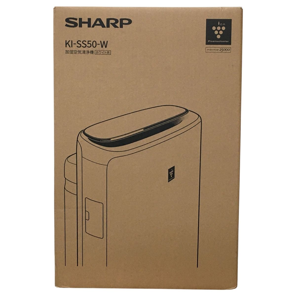 SHARP KI SS 50 W 加湿空気清浄機 プラズマクラスター ホワイト系 家電 シャープ