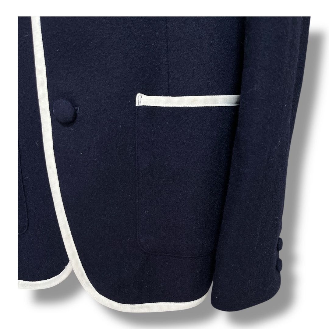 FRED PERRY フレッドペリー パイピングラペル メルトンウール ブレザー 