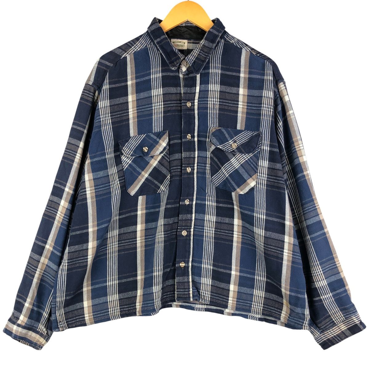 古着 90年代 ファイブブラザー Five Brother 長袖 フランネルチェック