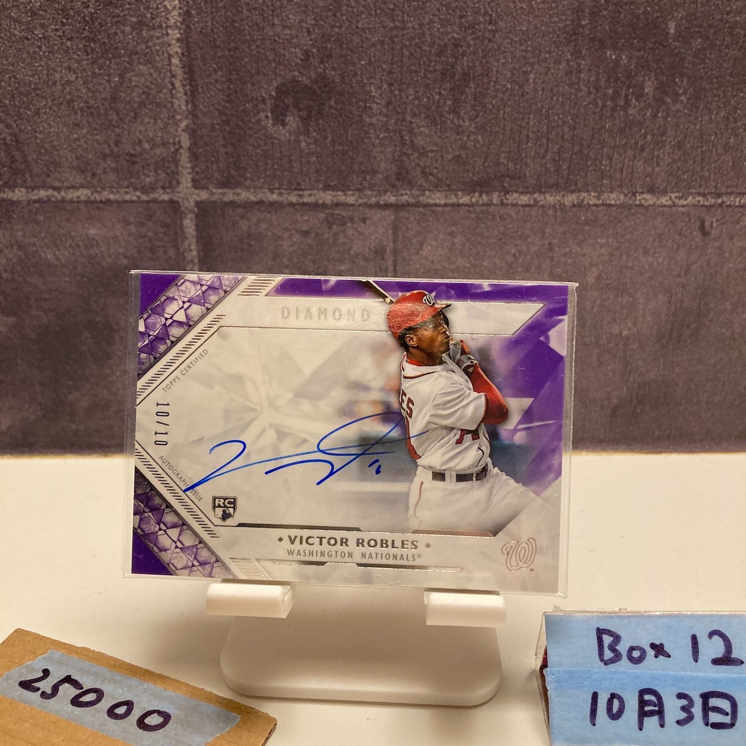 2018 Topps Victor Robles 10|10 直筆サインカード Washington Nationals Diamond Icons RC ルーキー Rookie ラストナンバー Last Number カード