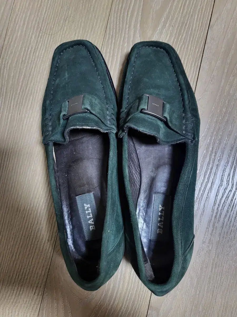 BALLY バリー スウェード ローファー グリーン - メルカリ