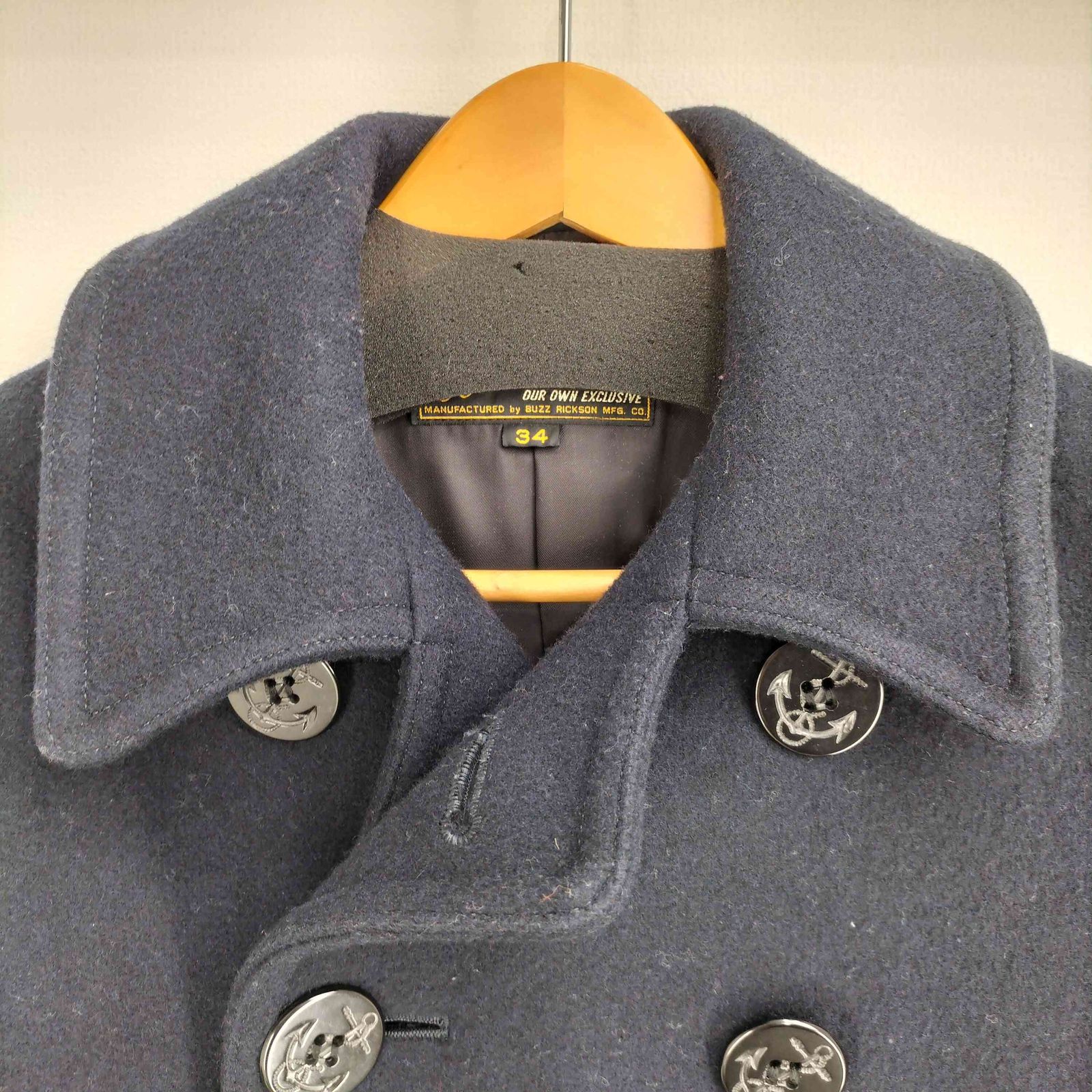 バズリクソンズ BUZZ RICKSONS UNITED CARR ウールメルトン Pコート