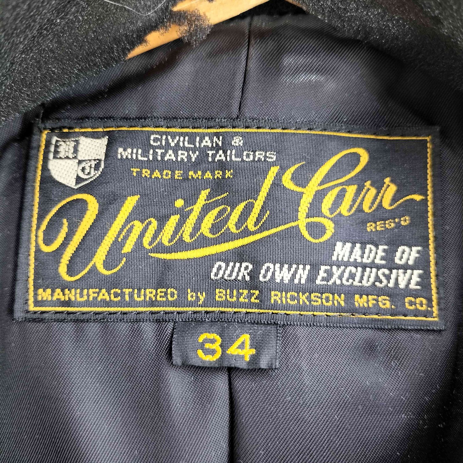 バズリクソンズ BUZZ RICKSONS UNITED CARR ウールメルトン Pコート