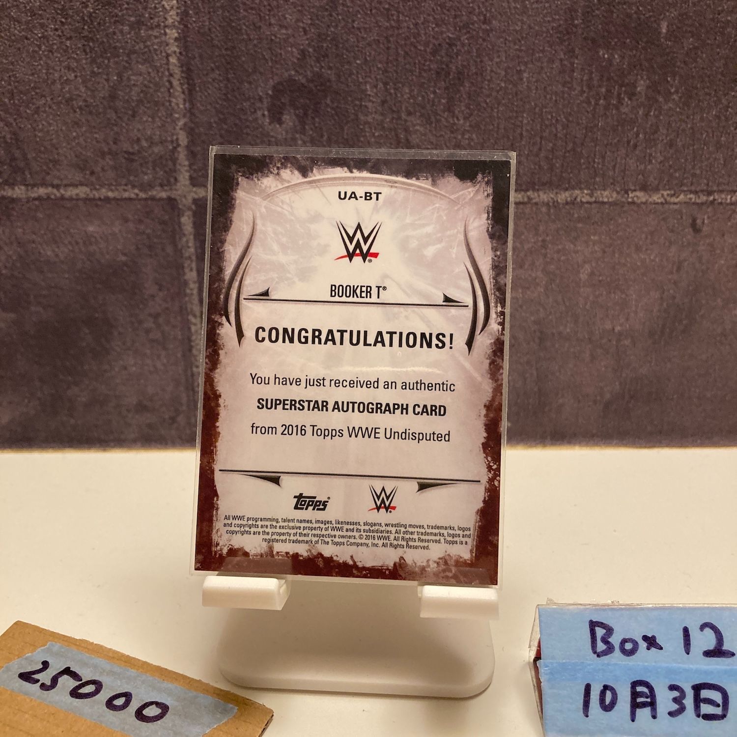 2016 Topps Undisputed Booker T 10 99 直筆サインカード WWE カード