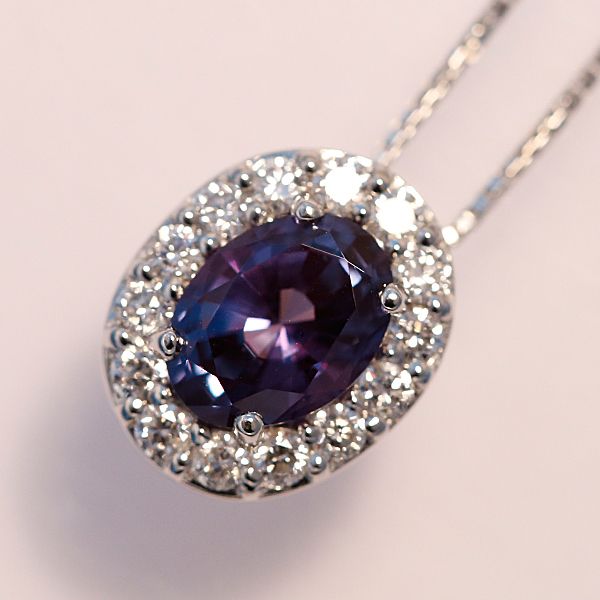 京セラ Pt950プラチナ 再結晶 アレキサンドライト ダイヤ トップ