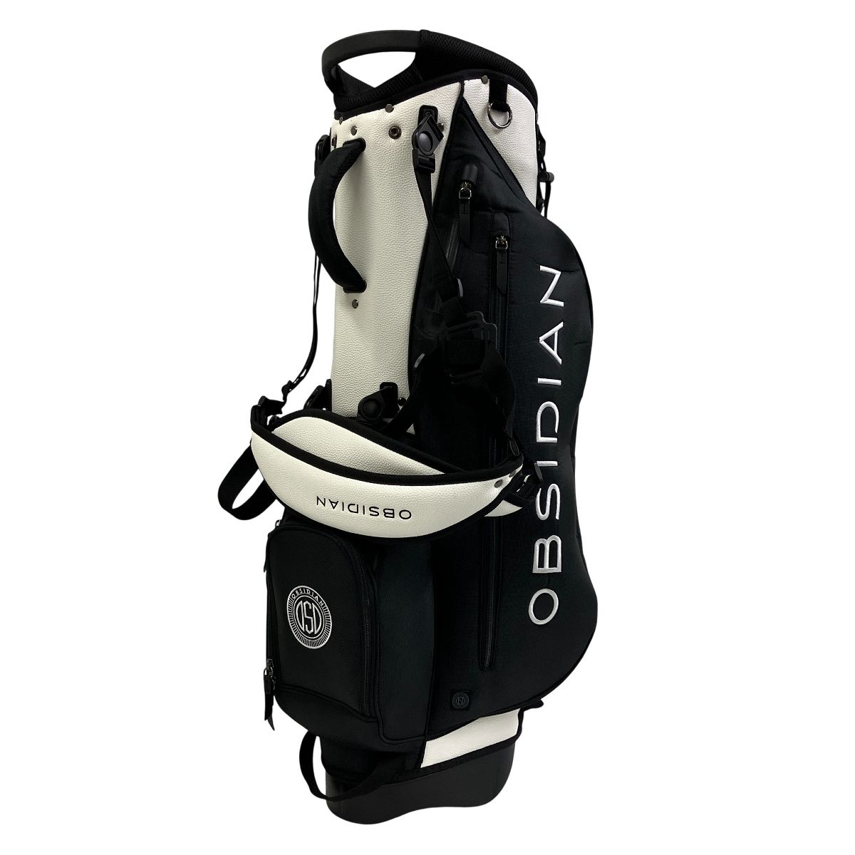オブシディアン スタンド式 キャディバッグ ホワイト ゴルフバッグ ゴルフ用品