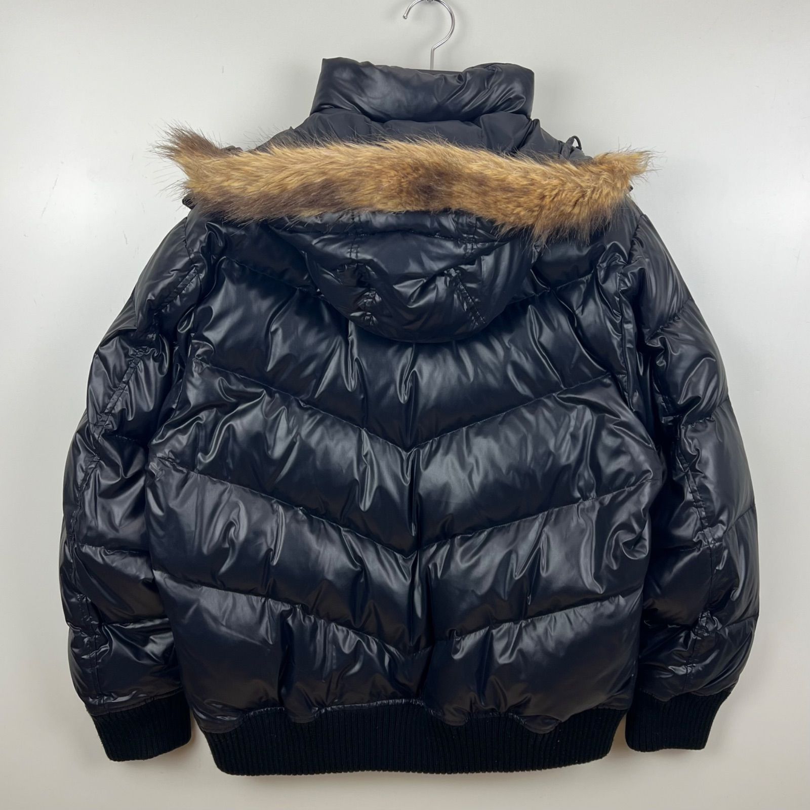 UNIQLO 00s y2k archive shiny fur down jacket XL ユニクロ 光沢