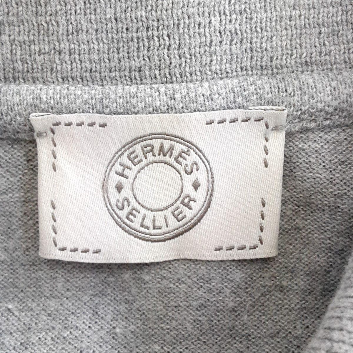 HERMES(エルメス) 長袖ポロシャツ サイズS レディース美品 - グレー