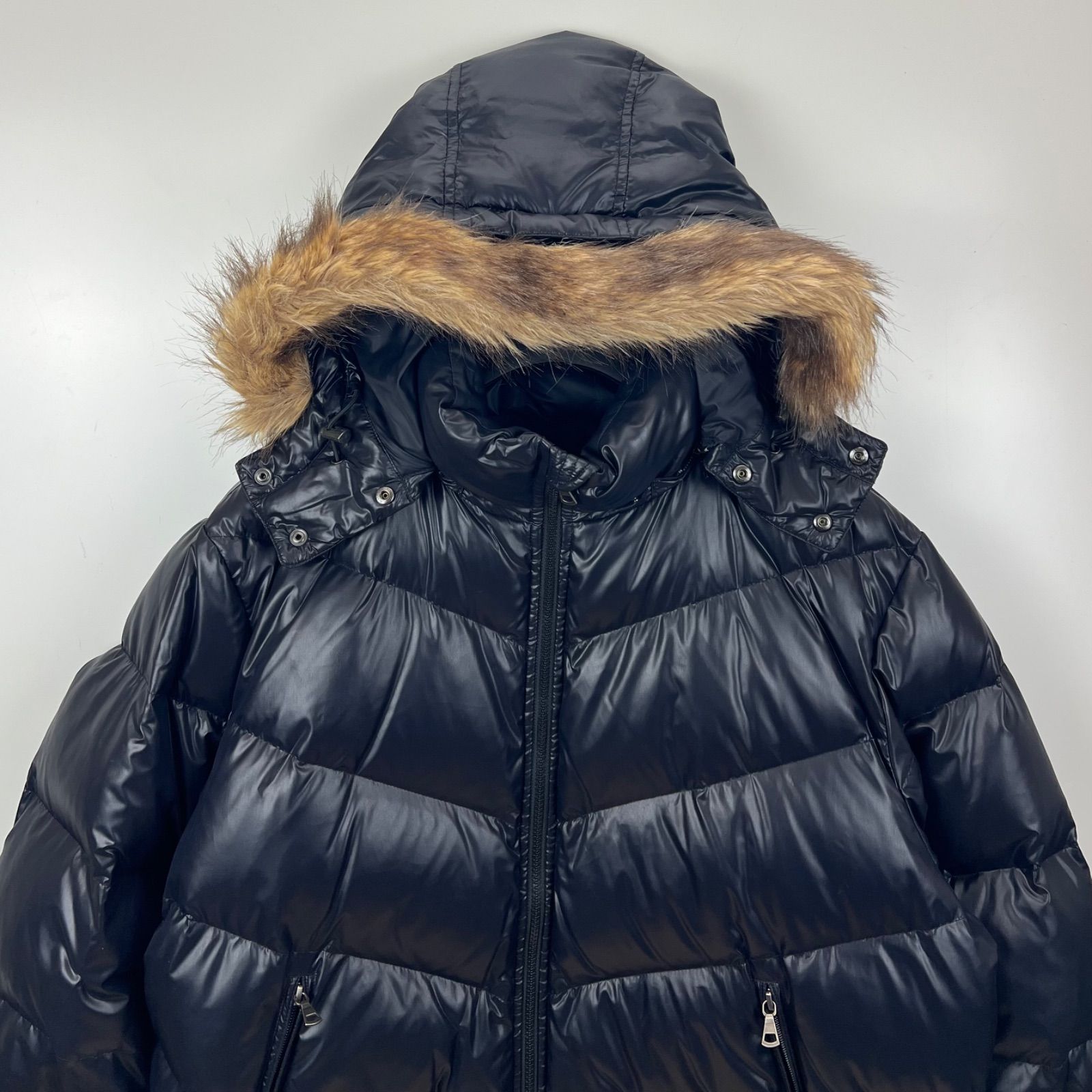 UNIQLO 00s y2k archive shiny fur down jacket XL ユニクロ 光沢