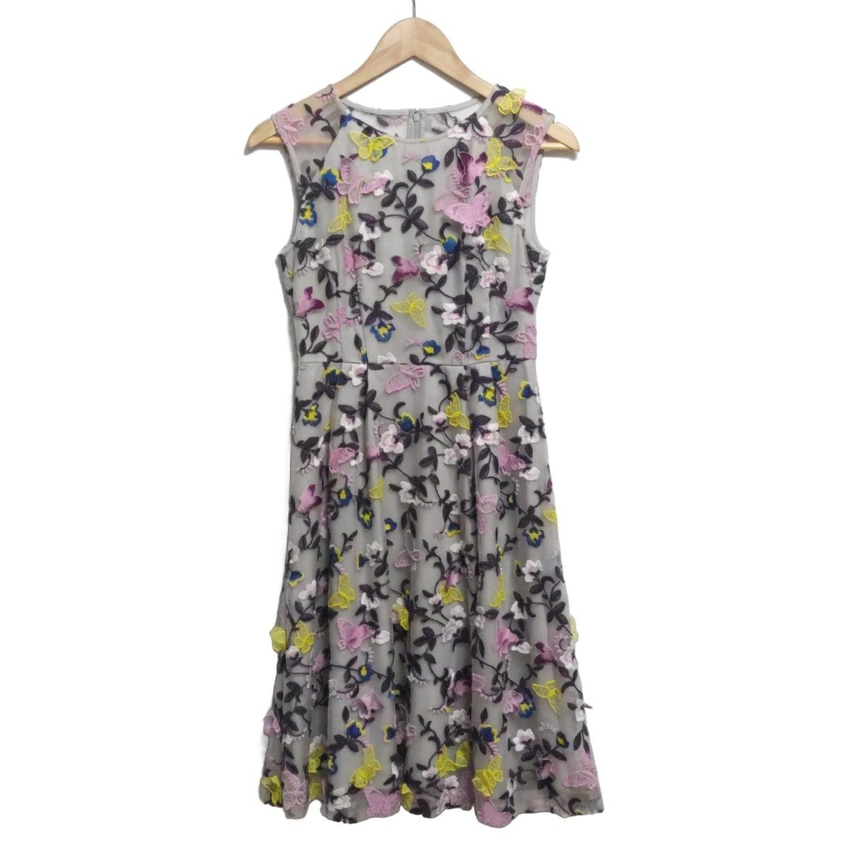 Grace Class グレースクラス ワンピース サイズ36 S レディース - グレー×ライトパープル×マルチ