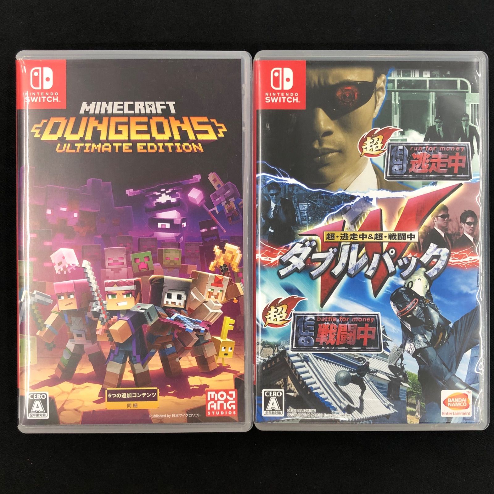 モンハン　Switchスポーツ　マイクラダンジョン　逃走中　FIFA22 中古 Switch マイクラダンジョンズ 超・逃走中&超・戦闘中 セット