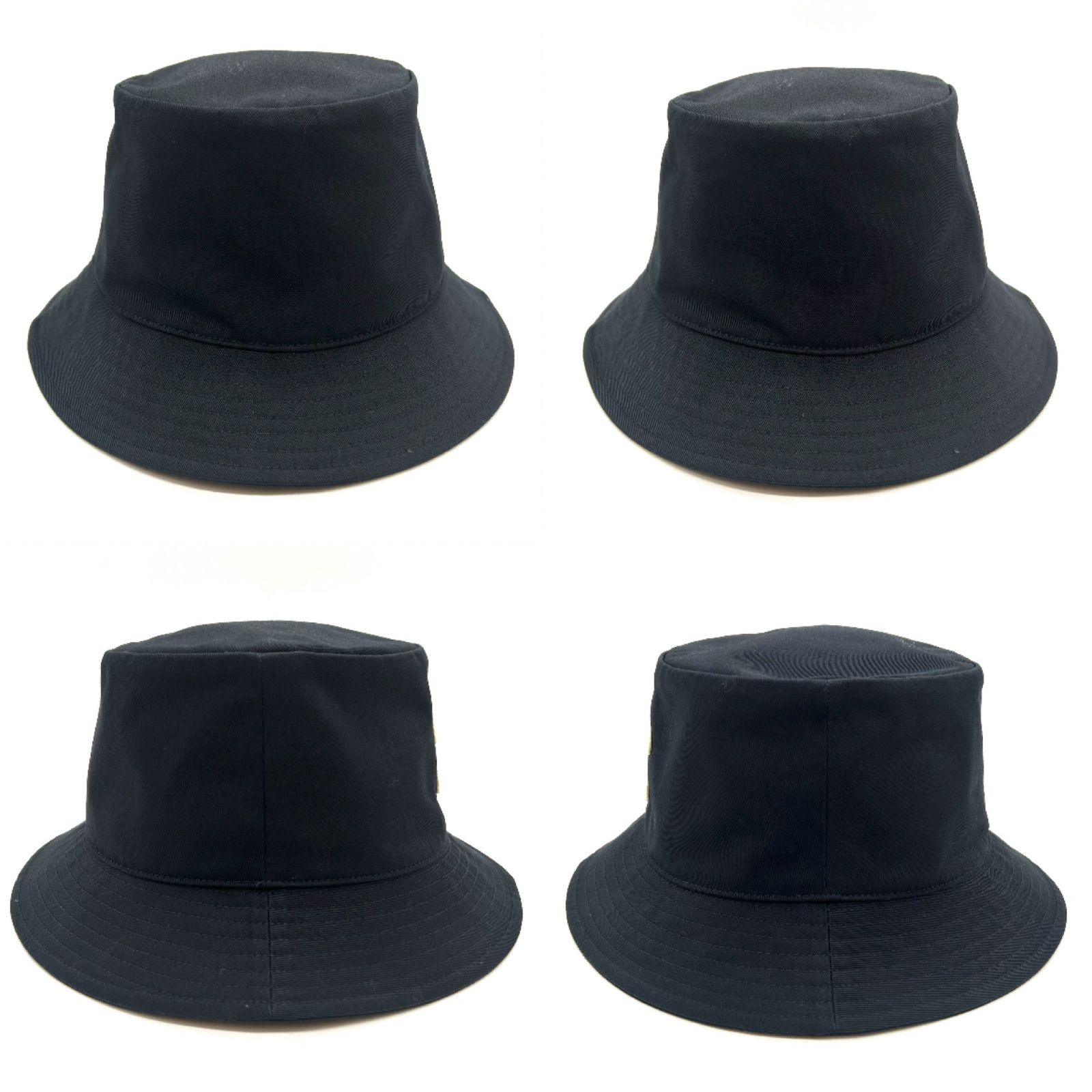 CELINE セリーヌ バケットハット トリオンフ ブラック L コットン