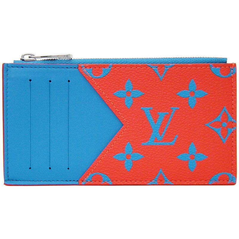 A ルイ ヴィトン LOUIS VUITTON モノグラムグロウ コイン カードケース M 14762 レッド|ブルー