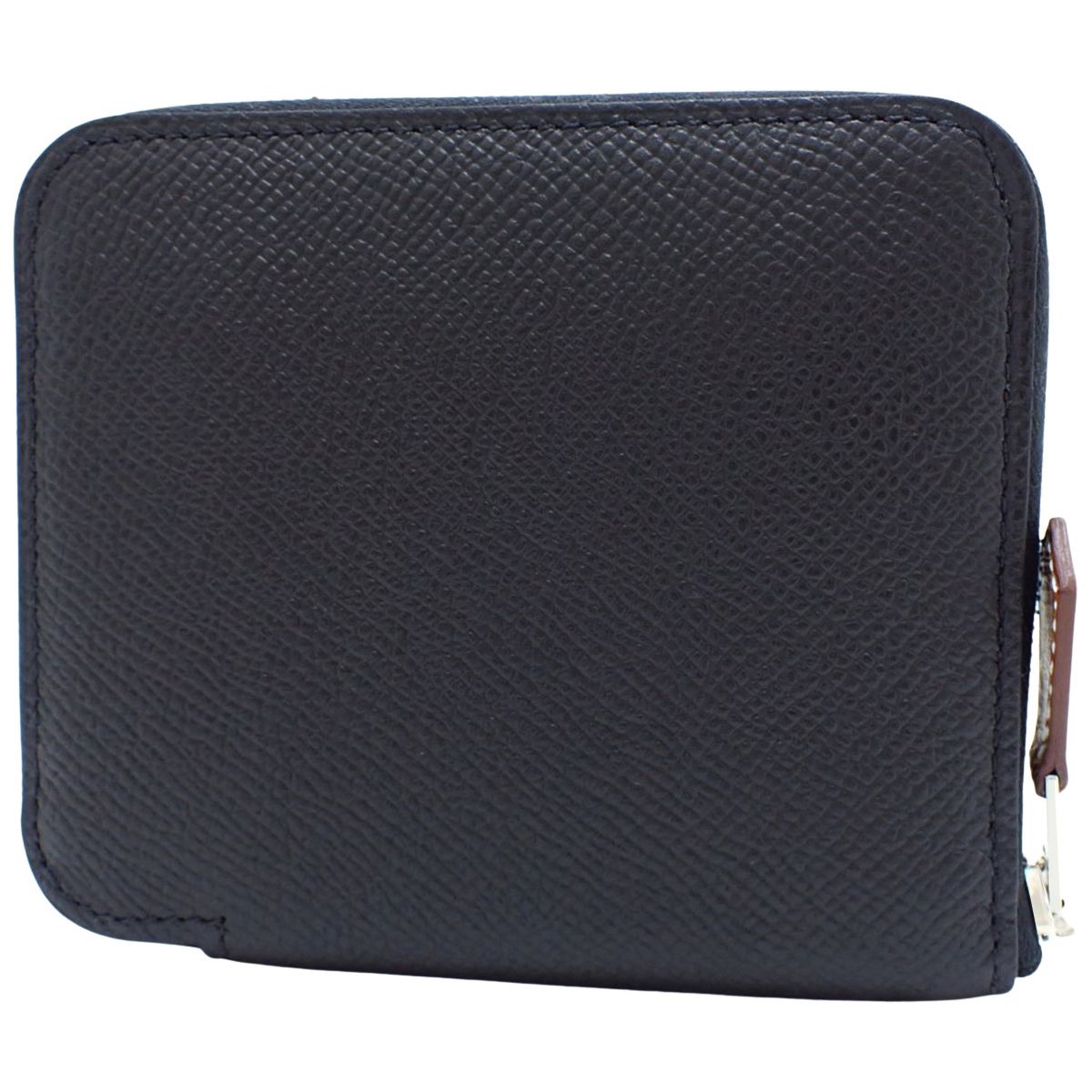 HERMES エルメス アザップコンパクト シルクイン カシス ヴェールフィズ ブラック黒 パープル紫 マルチカラー エプソン シルク シルバー金具 W刻 コンパクトウォレット 財布 En Liberte 自由に アラモード