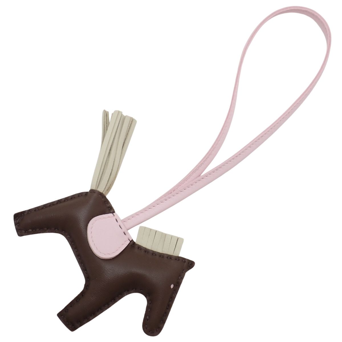 HERMES(エルメス) ロデオチャームPM K刻印 ショコラ クレ ローズ