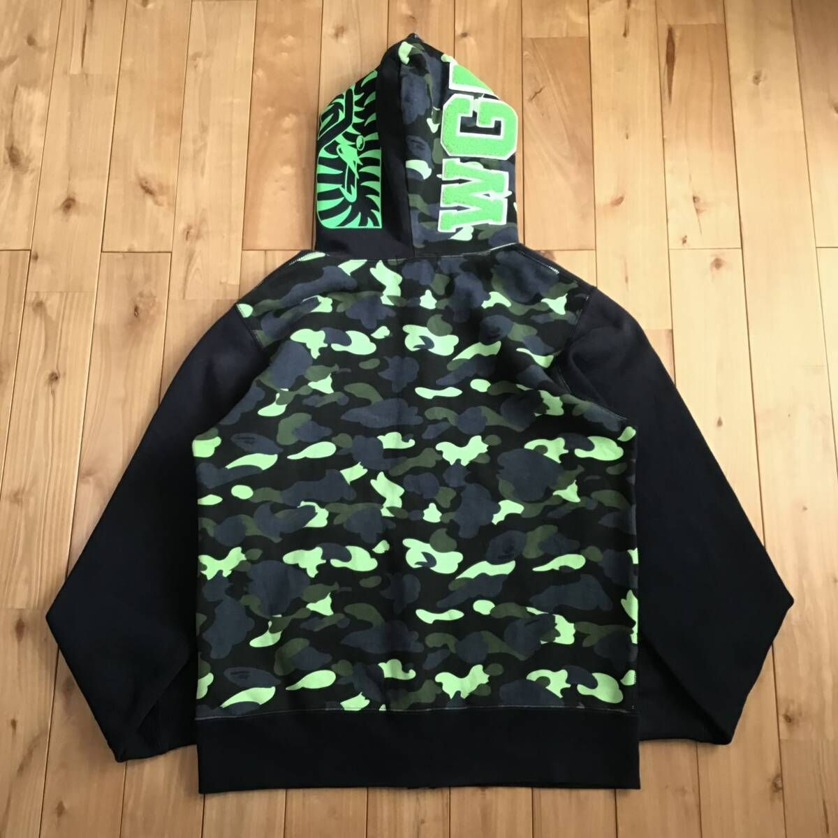 1st camo neon シャーク パーカー Lサイズ shark full zip hoodie a