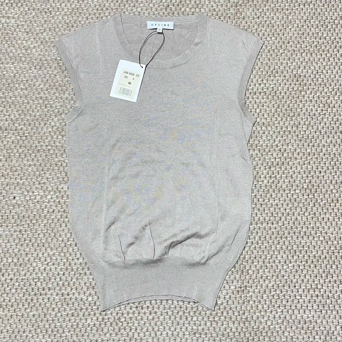 セリーヌ シルクxコットン スリーブレス トップス