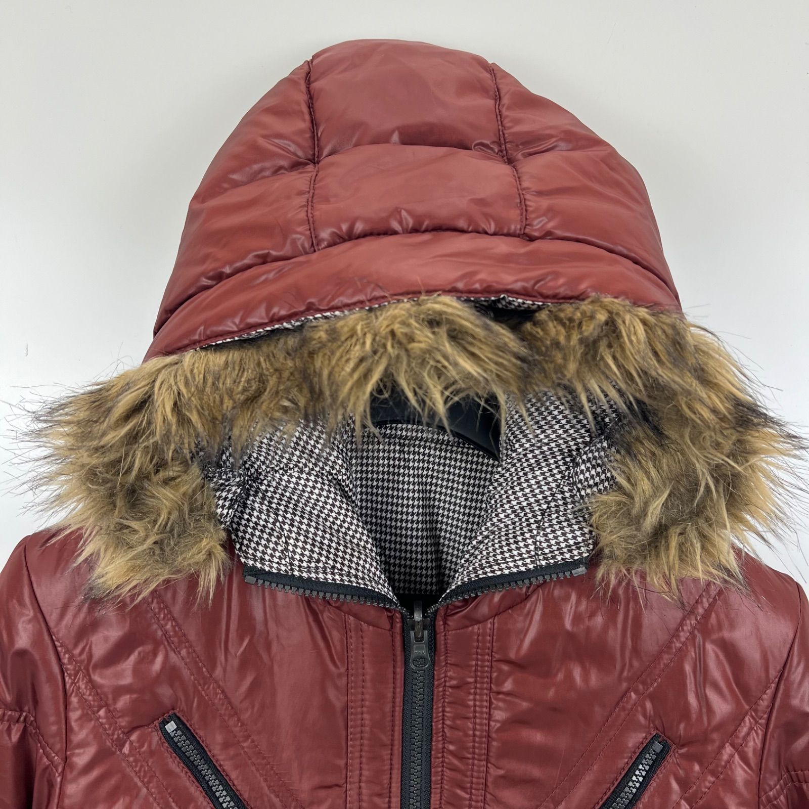HIDEAWAYS NICOLE 00s y2k archive fur shiny puff jacket 46 