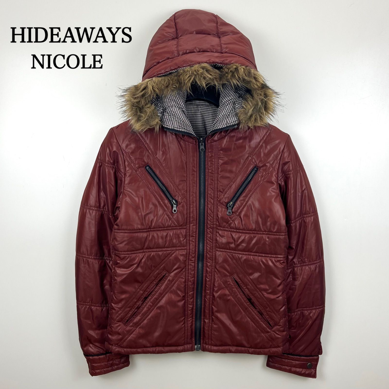 HIDEAWAYS NICOLE 00s y2k archive fur shiny puff jacket 46 