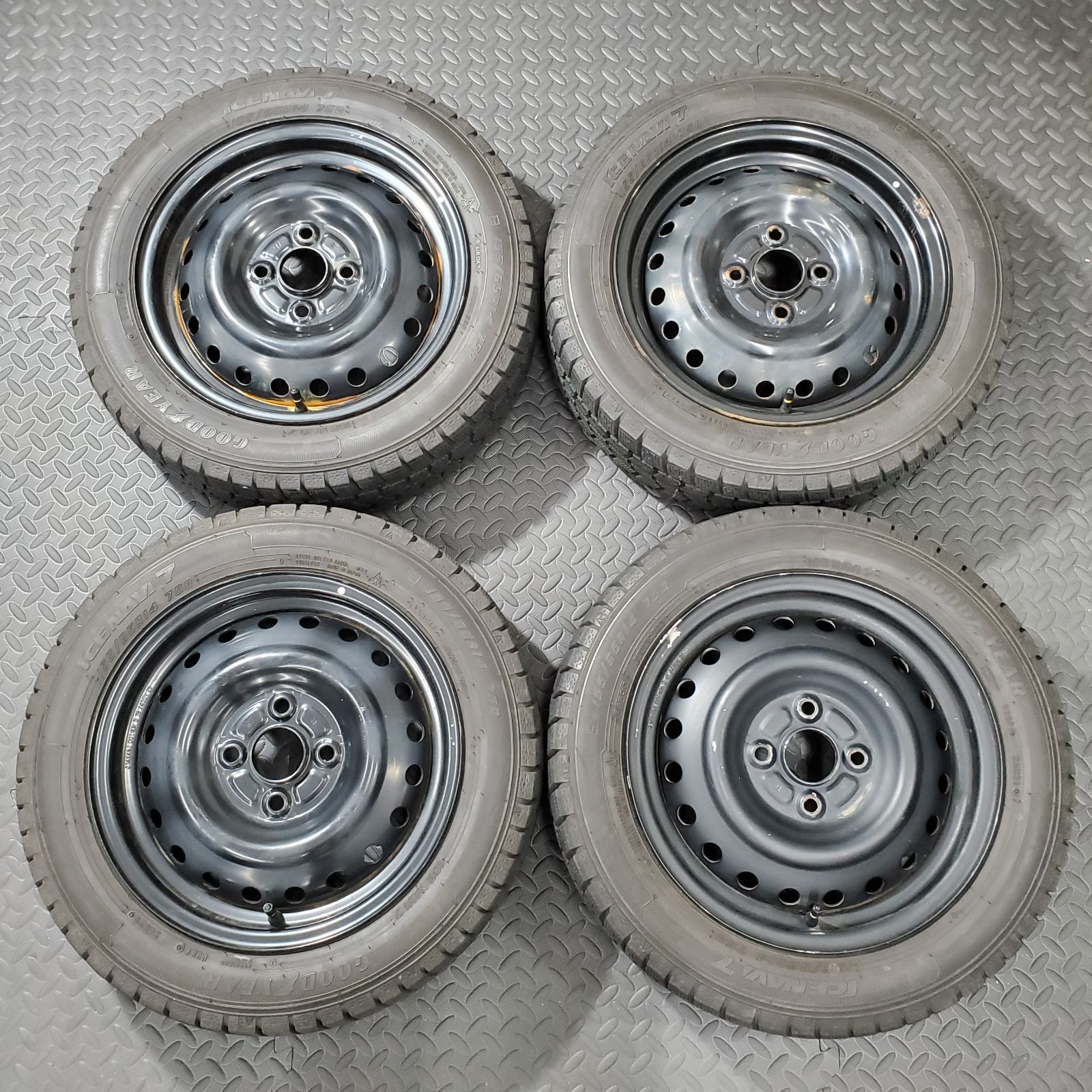 21年製 155/65R14 グッドイヤー アイスナビ7 ダイハツ ミラ ムーヴ