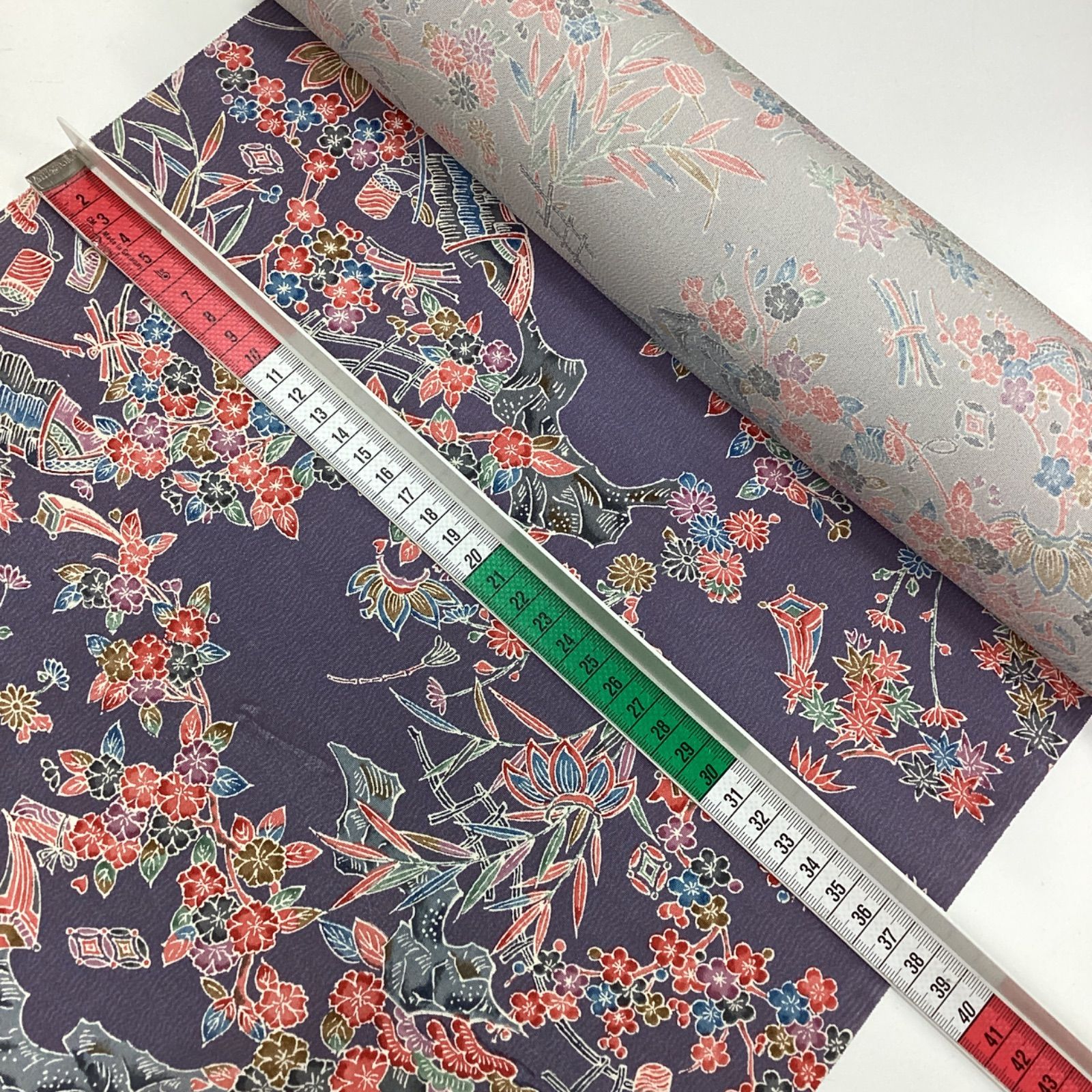 新品未使用、着物反物、ちりめん小紋、加賀乃小紋、正絹R38 - メルカリ