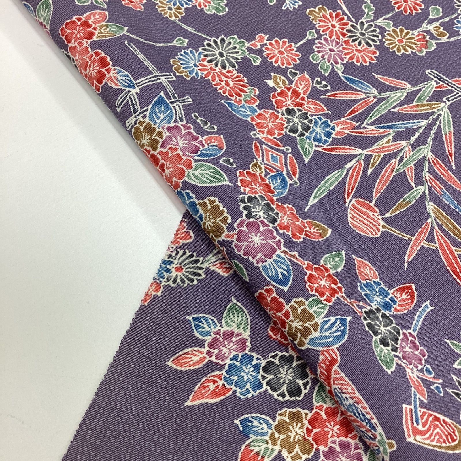 新品未使用、着物反物、ちりめん小紋、加賀乃小紋、正絹R38 - メルカリ