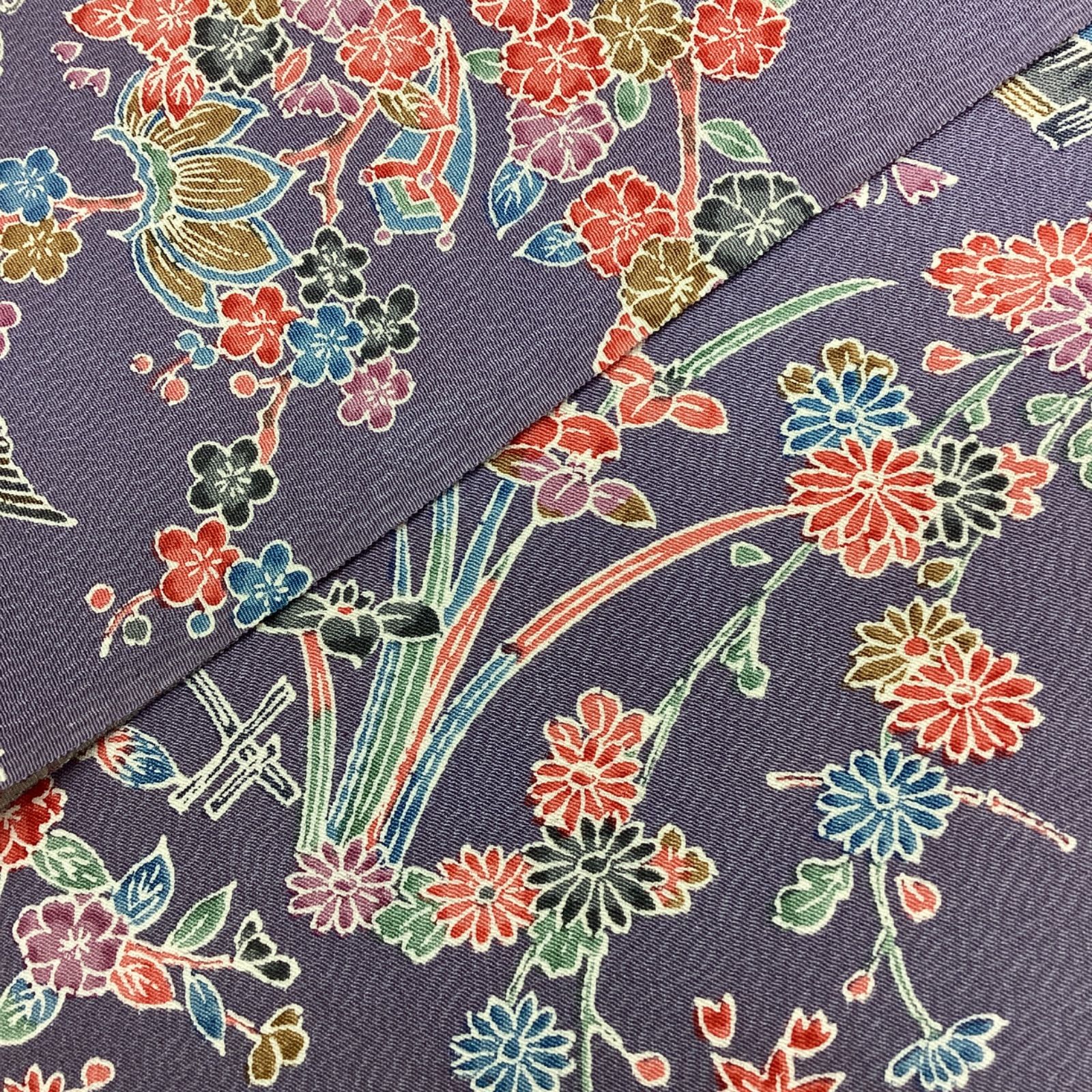 新品未使用、着物反物、ちりめん小紋、加賀乃小紋、正絹R38 - メルカリ