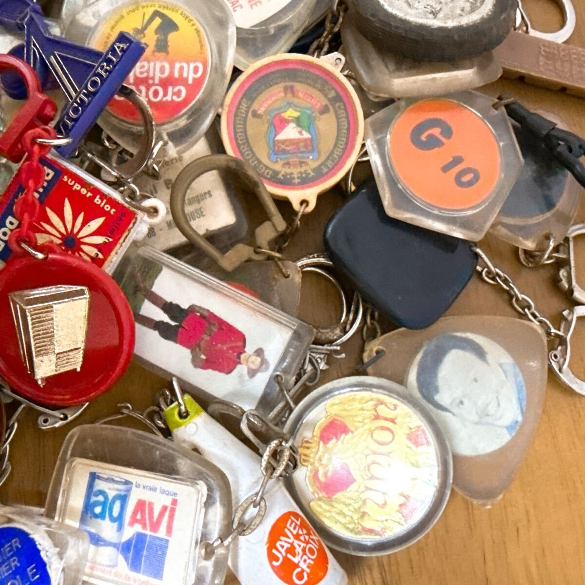 B】50個 フレンチキーホルダー ヴィンテージ まとめて まとめ売り 大量