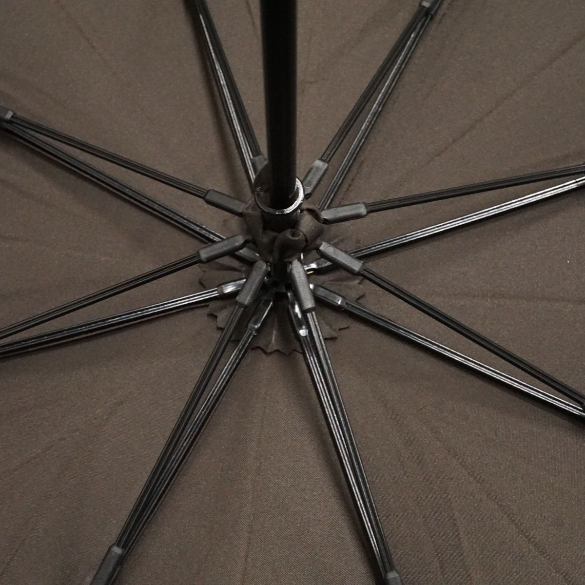 折りたたみ傘 前原光榮商店 USED品 無地 ブラウン×オレンジ 高級 日本