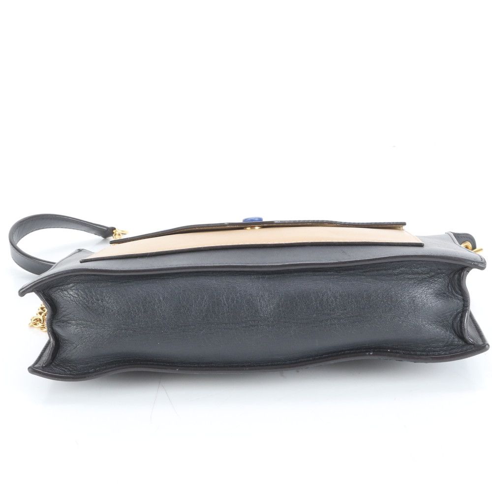 極美品✨セリーヌ　トリフォルド　チェーンショルダー　斜め掛け　ブラック　レザー 極美品 セリーヌ トリコロール チェーン レザー ショルダーバッグ 斜め