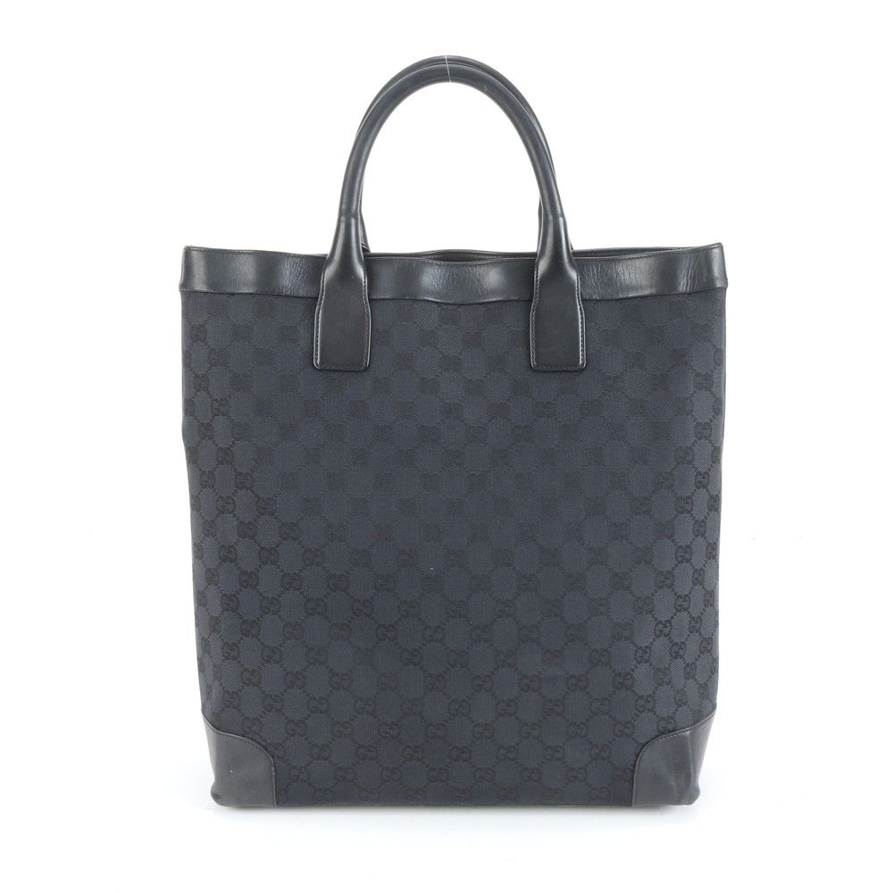 極美品 グッチ GGキャンバス 002 1121 レザー トート バッグ