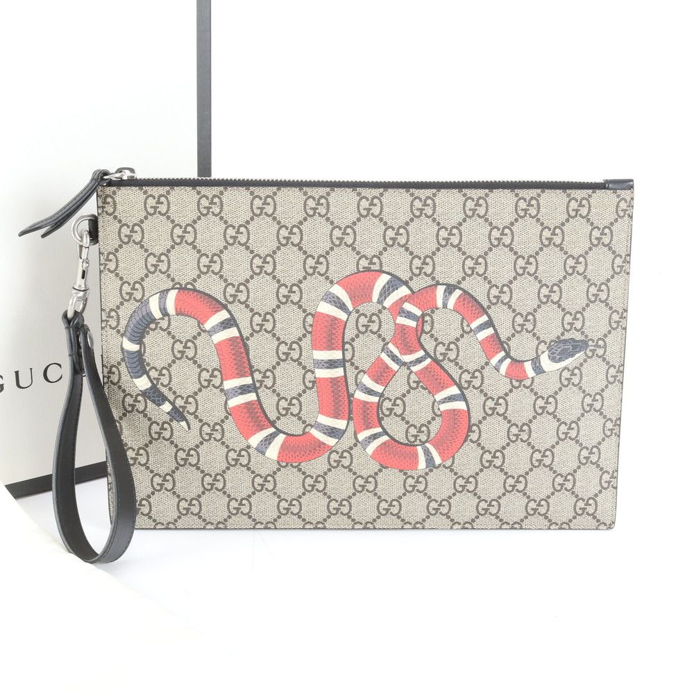 未使用 グッチ GGスプリーム キングスネーク 473904 レザー セカンド