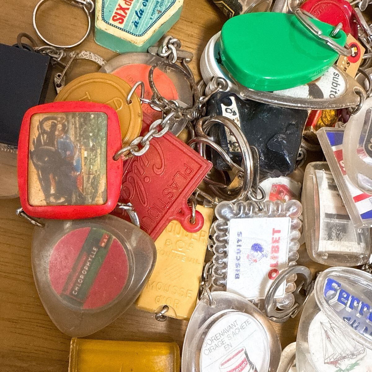 D】50個 フレンチキーホルダー ヴィンテージ まとめて まとめ売り 大量