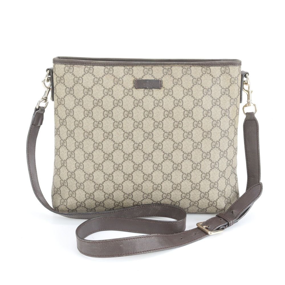 ね*迎様 【極美品】グッチ ショルダーバッグ GGスプリーム 斜め掛け A4 ロ グッチ ショルダーバッグ 斜め掛け GGスプリーム 162907 001364 ユニ