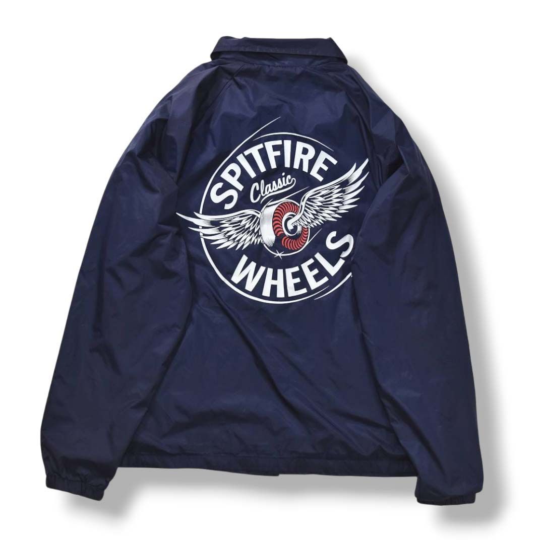 SPITFIRE ネイビー ナイロンジャケット 定番】 スピットファイヤー SPITFIRE ウィール ロゴ プリント ナイロン