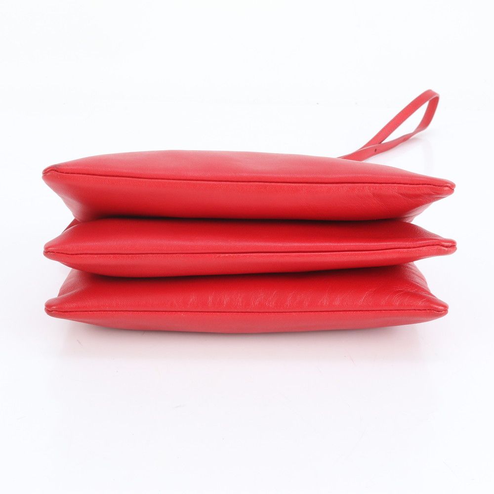 極美品 セリーヌ トリオ レザー ショルダーバッグ 斜め掛け クロス