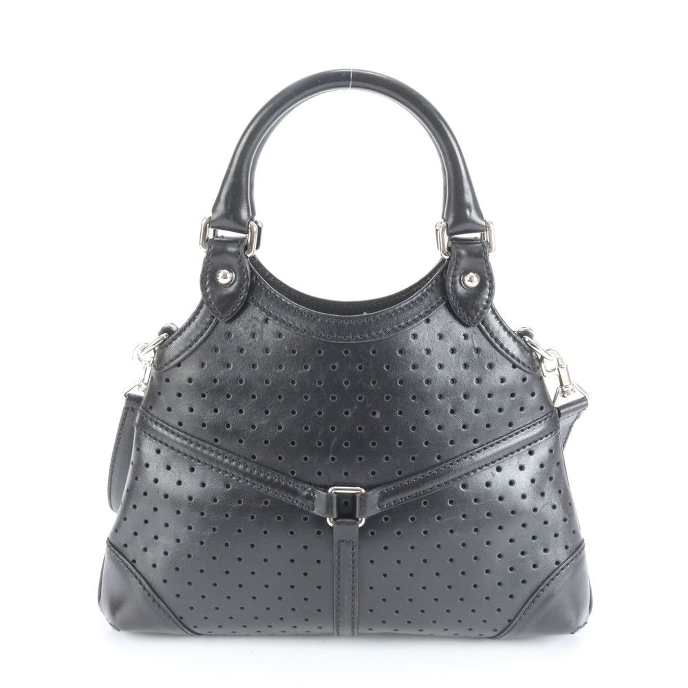 極美品 グッチ インターロッキングG パンチング レザー 114873 2WAY