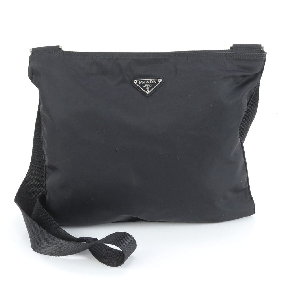 極美品 プラダ テスート ナイロン トライアングルロゴ ショルダー