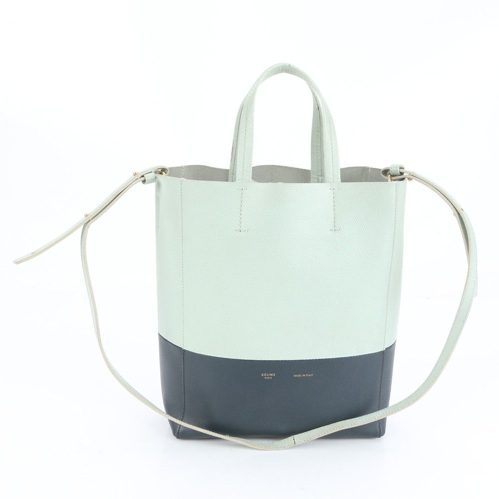 【極美品・新ロゴ】セリーヌ バーティカルカバ 2way トートバッグ ショルダー 極美品 セリーヌ バーティカル カバ スモール レザー 2WAY ショルダー