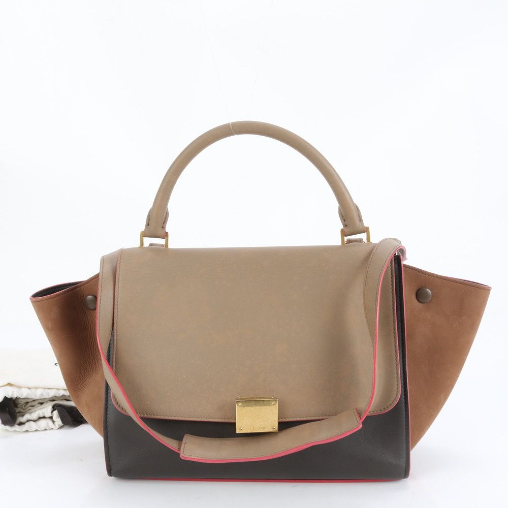 美品 セリーヌ トラペーズ スモール レザー 2WAY ショルダーバッグ