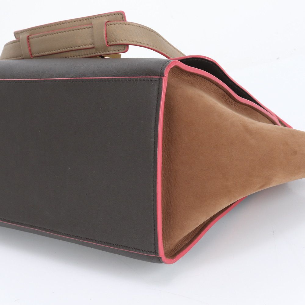 美品 セリーヌ トラペーズ スモール レザー 2WAY ショルダーバッグ