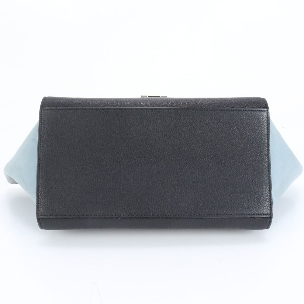 極美品 セリーヌ トラペーズ スモール レザー ハンドバッグ トート 本