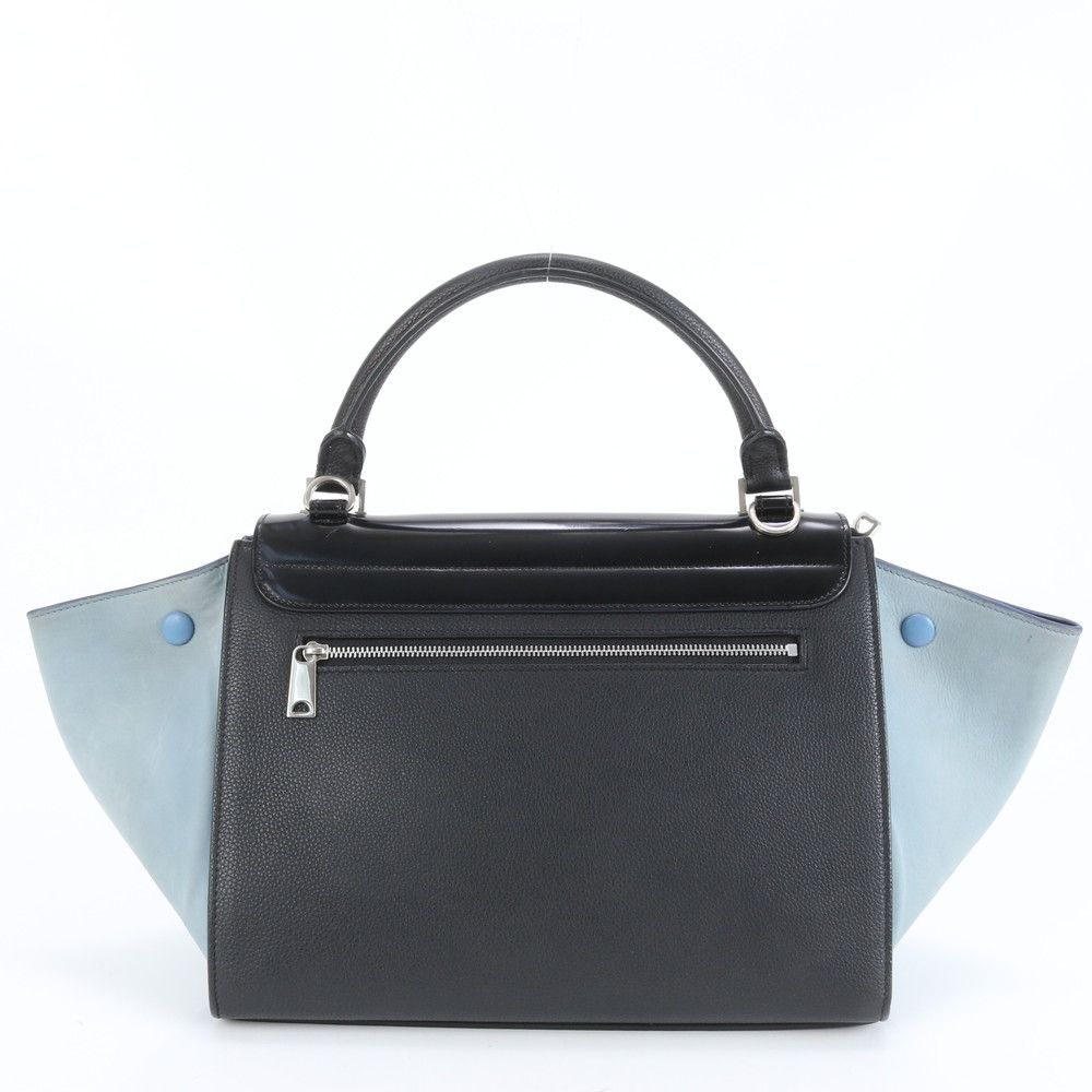 極美品 セリーヌ トラペーズ スモール レザー ハンドバッグ トート 本