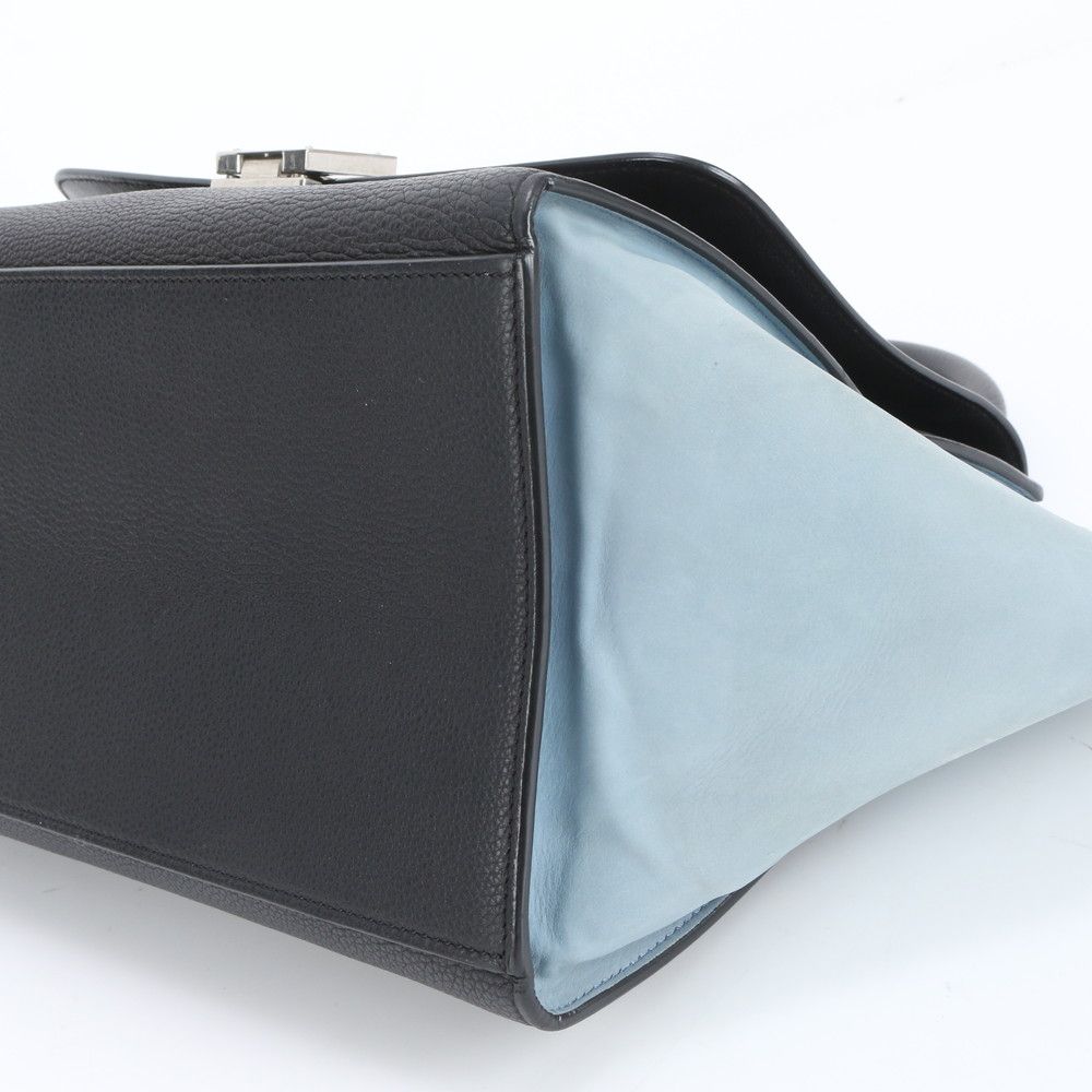 極美品 セリーヌ トラペーズ スモール レザー ハンドバッグ トート 本