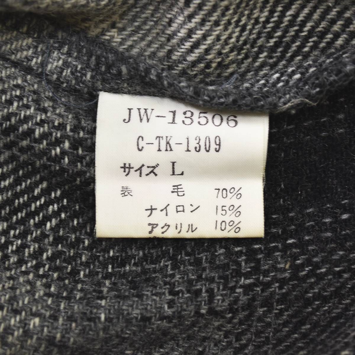 【希少】 80s 90s ヴィンテージ 日本製 ヴァン ヂャケット VAN JACKET INC 長袖 ウール シャツ ダブルポケット ラウンドヘム L オンブレチェック柄 グレー アメリカン カジュアル ウェア メンズ