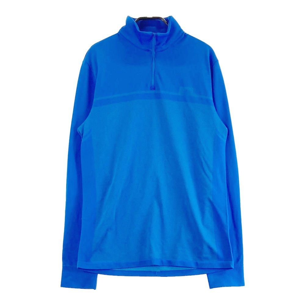 新品　J.LINDEBERG　ゴルフ　長袖ハーフジップシャツ　ブルー　XL サイズ：S J.LINDEBERG ジェイリンドバーグ ハーフジップ長袖Tシャツ