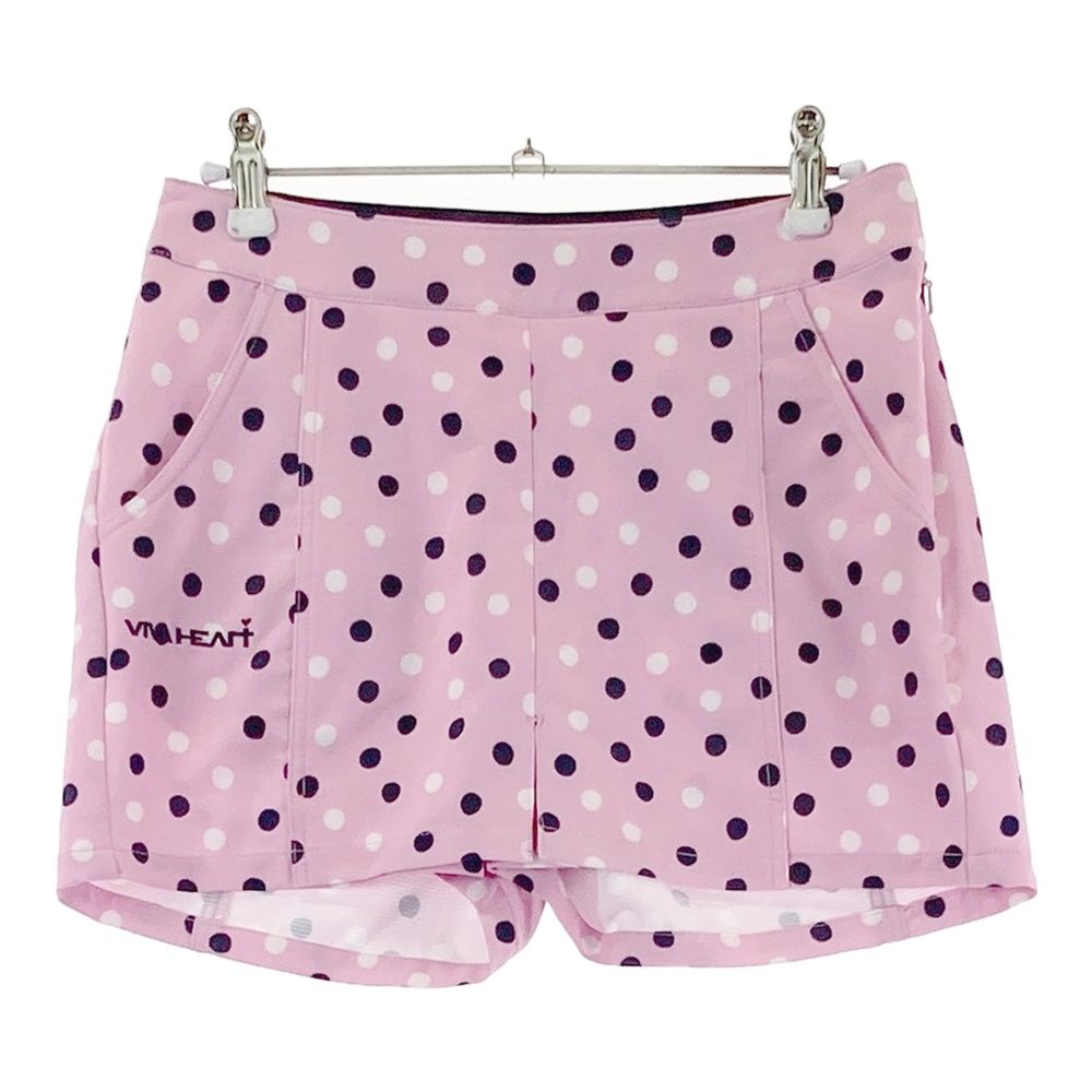 サイズ 38 VIVA HEART ビバハート ストレッチスカート ドット柄 ピンク系 ゴルフウェア レディース ストスト