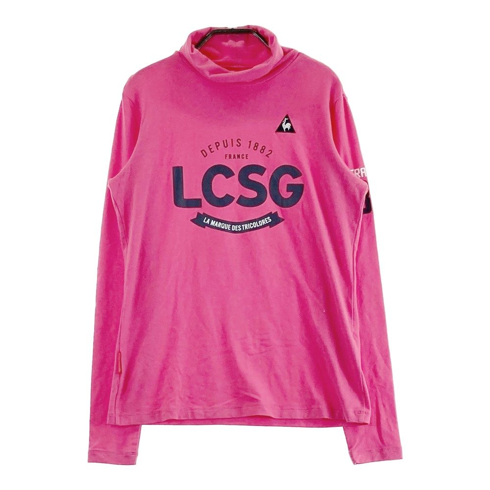 サイズ：L LE COQ GOLF ルコックゴルフ ハイネック 長袖Tシャツ ピンク